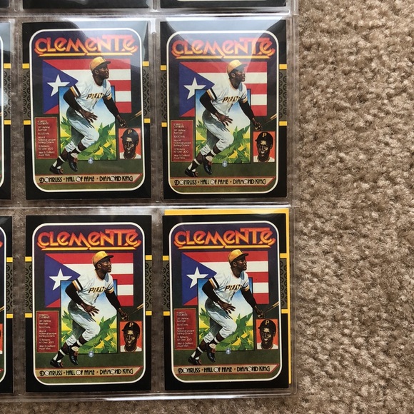 1986 Donruss Roberto Clemente Hall Of Fame #612(Lot of 10 cards) - Picture 9 of 10